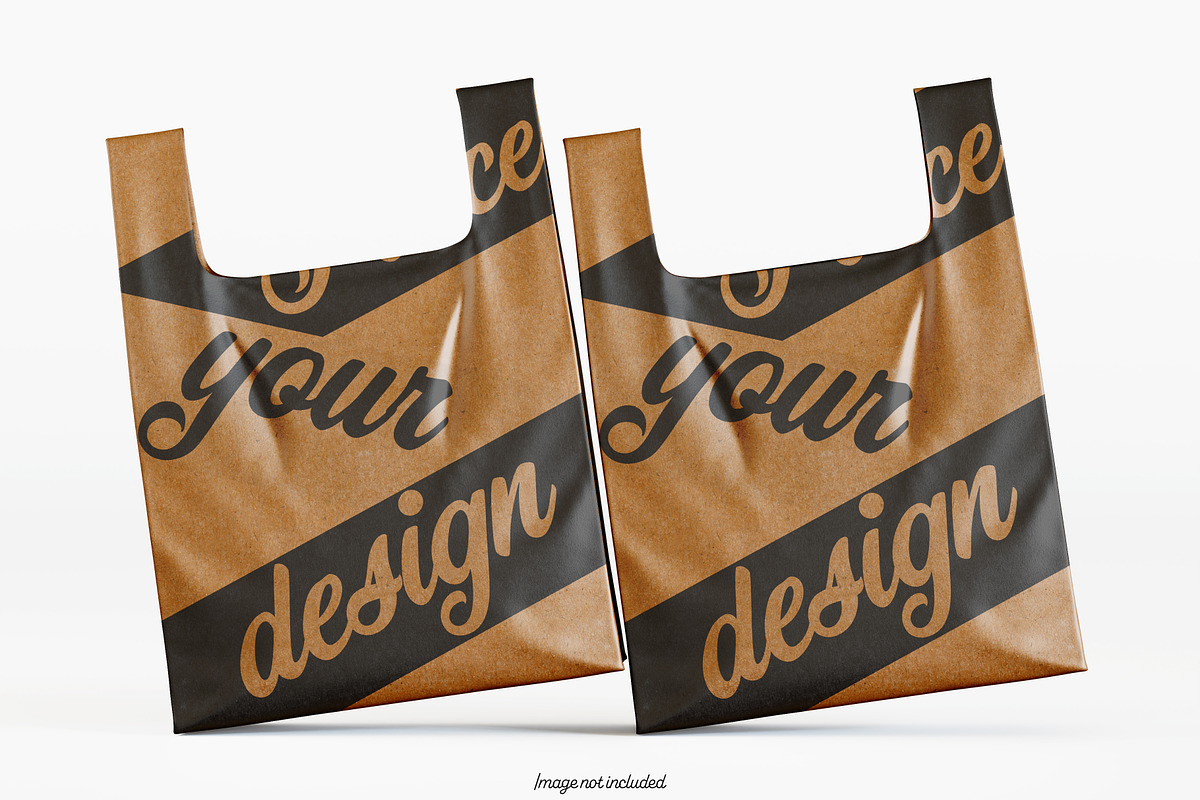 Brown Plastic bag mokcup bundles, a Packaging Mockup by Ambo Ampeng (Photo 8 of 19)