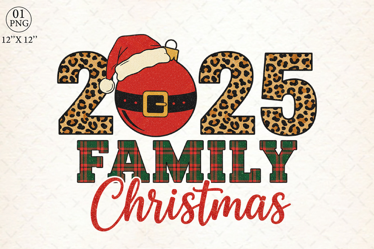 2025 Family Christmas PNG, an Illustration by Libby Wishes (Photo 1 of 6)