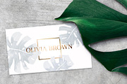 Feminine business card with Monstera, a Business Card Template by ARg Design (Thumbnail 4 of 6)