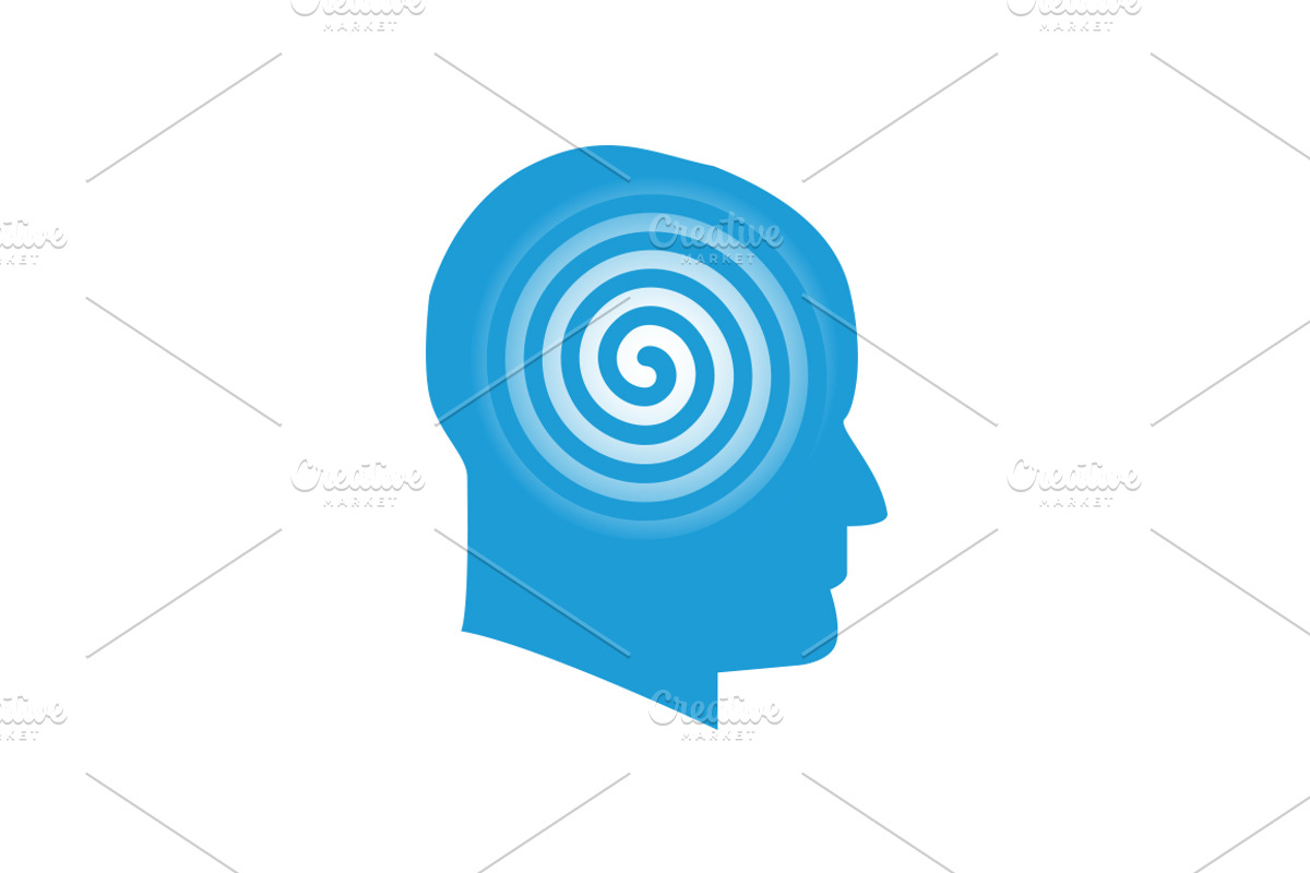 Head with spiral logo symbol, a Branding & Logo Template by Super Accurate