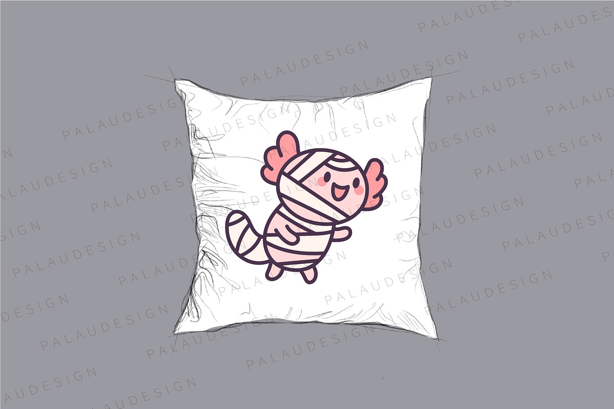 Axolotl Halloween Clipart Set, a Seasonal Illustration by Palau (Photo 4 of 12)