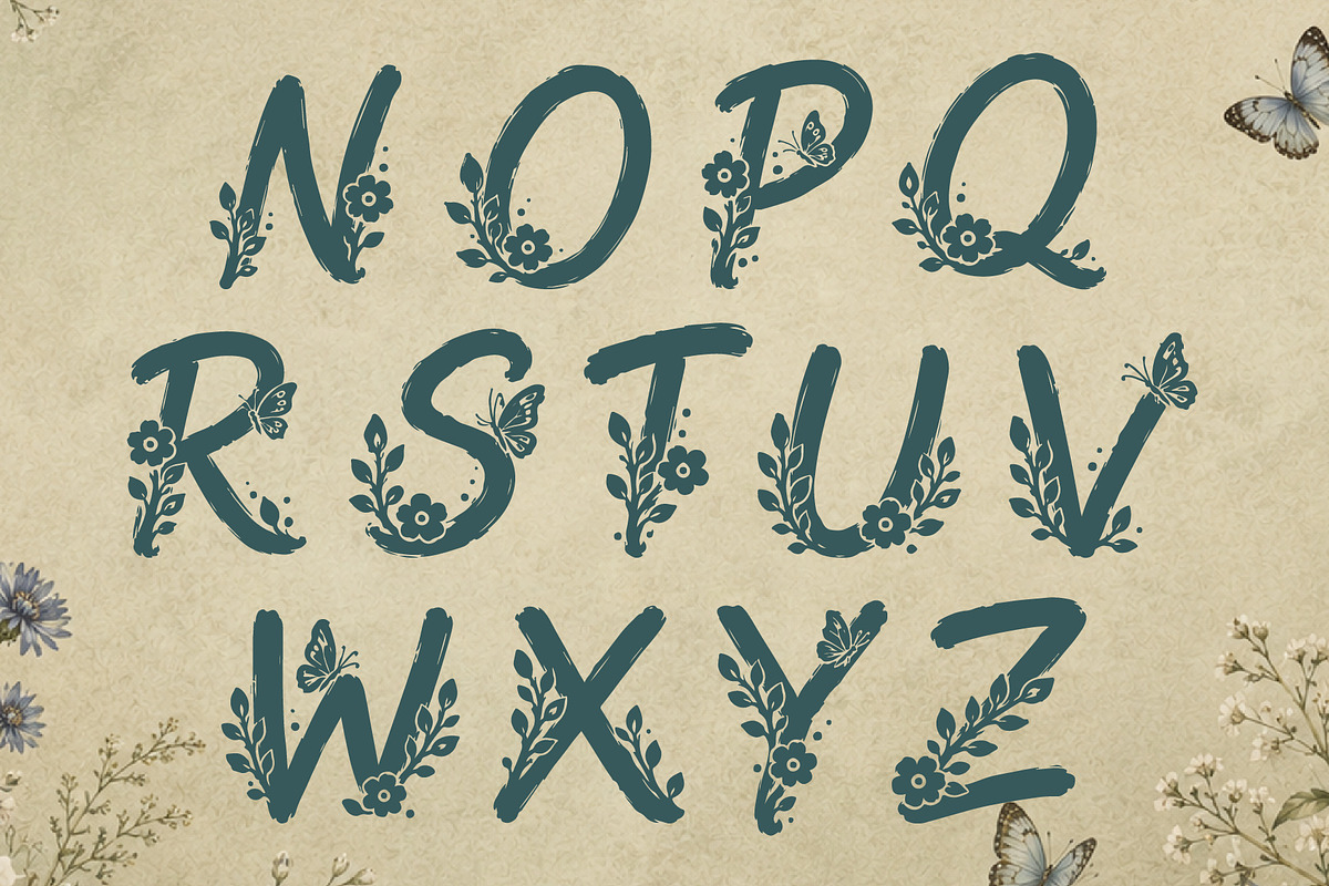 Aerisfly - Butterflies & Floral, a Script Font by HypeWorksCo (Photo 15 of 17)