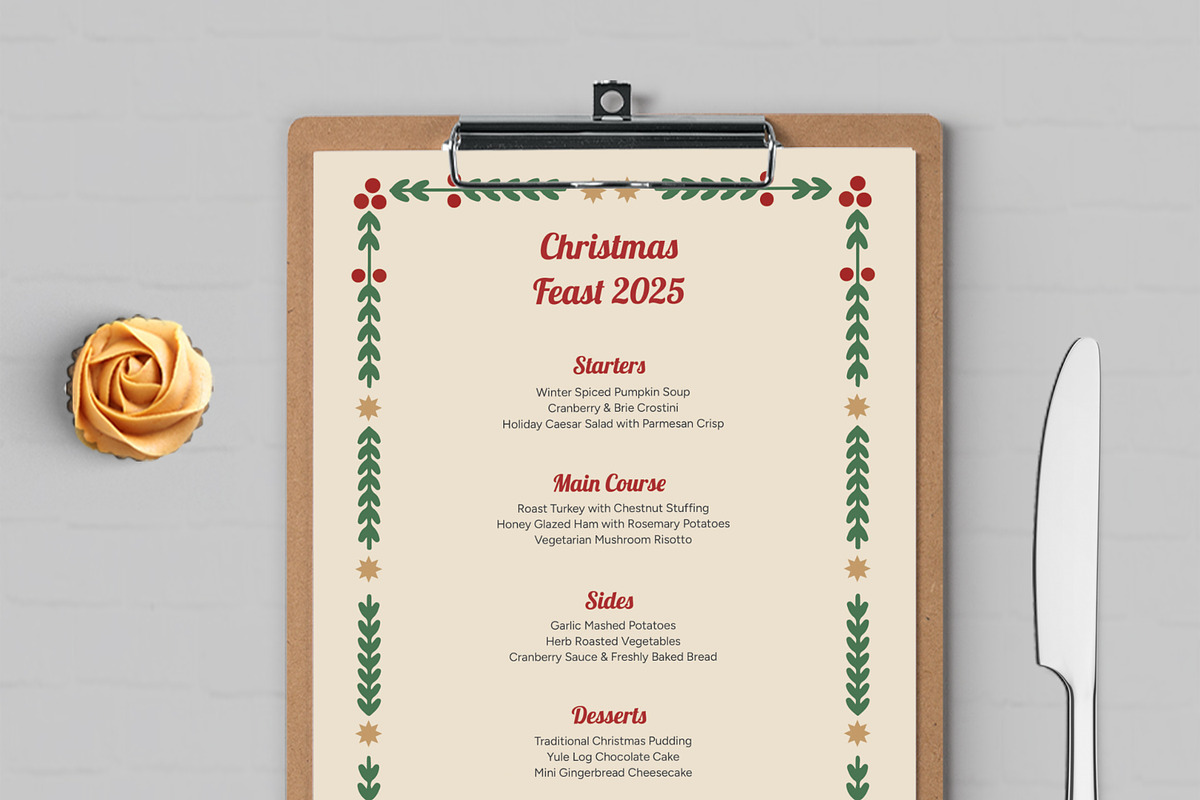 Christmas Food Menu, a Flyer Template by MightyDesign (Photo 4 of 8)