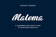 Malema Handwritten Script Font, a Script Font by Maulana Creative (Thumbnail 1 of 10)