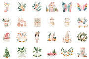 Watercolor Boho Christmas Clipart Se, an Illustration by Sublimation Artist (Thumbnail 2 of 6)