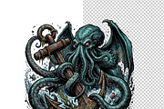 Cthulhu Sea Monster Clipart., an Animal Illustration by yod67 (Thumbnail 2 of 6)