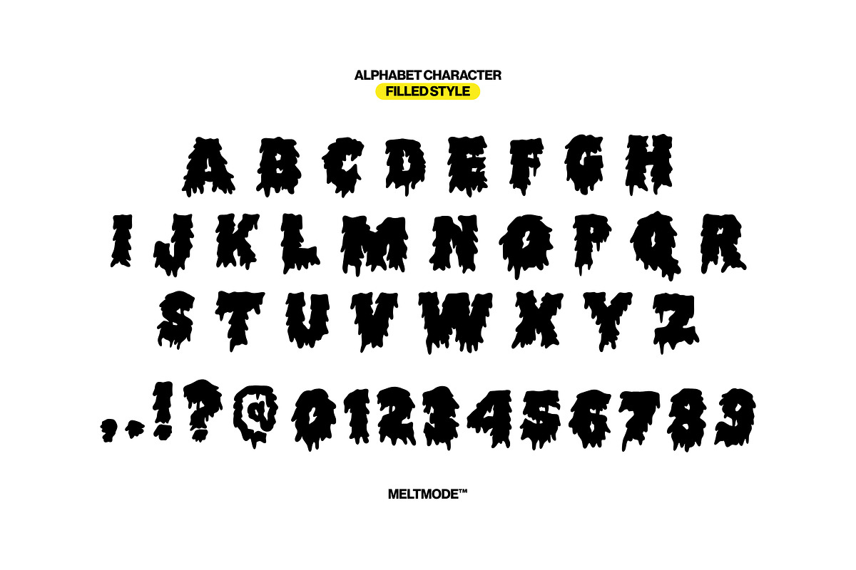 Meltmode - Dripping Liquid Display, a Handwritten Font by Imoodev (Photo 6 of 7)