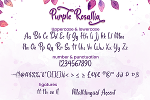 Purple Rosallia - Wedding Font