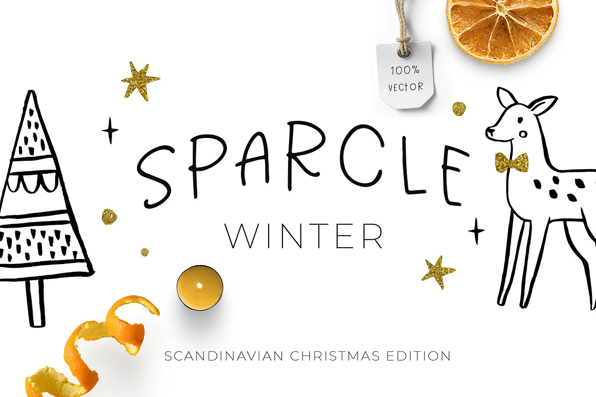 Sparcle Winter Scandi Christmas Set, an Object Graphic by Beauty Drops (Photo 1 of 11)