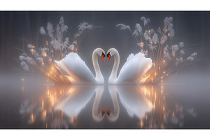 In Latvia, swans that are in love, an Animal Photo by ZinetroN