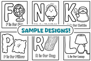 Happy Home ABC Coloring Book, an Education Illustration by Craftsbeefy (Thumbnail 2 of 4)