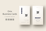 Onyx Business Card Bundle 5 Designs, a Business Card Template by Ctrl space studio (Thumbnail 1 of 9)