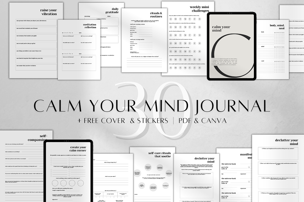 Mental Health Planner Printable, a Stationery Template by BRANDcontent (Photo 1 of 6)