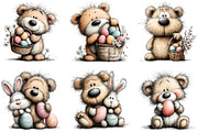 Whimsical Easter Teddy Bear Clipart, an Illustration by Sublimation Artist (Thumbnail 6 of 7)