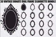 Vintage Ornate Oval Frame Bundle, an Illustration by jahid234 (Thumbnail 1 of 31)