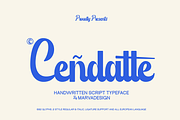 Cendatte - Script Font, a Script Font by Marvadesign (Thumbnail 1 of 9)