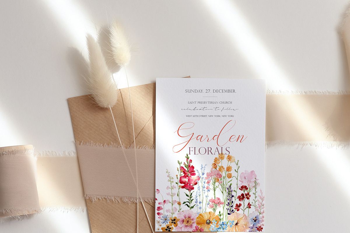 Watercolor Flower -GARDEN WILDFLOWER, a Decorative Illustration by Beigetime (Photo 4 of 15)