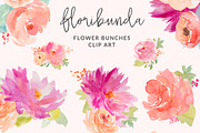Floribunda Watercolor Flowers, an Illustration by Angie Makes (Thumbnail 1 of 2)