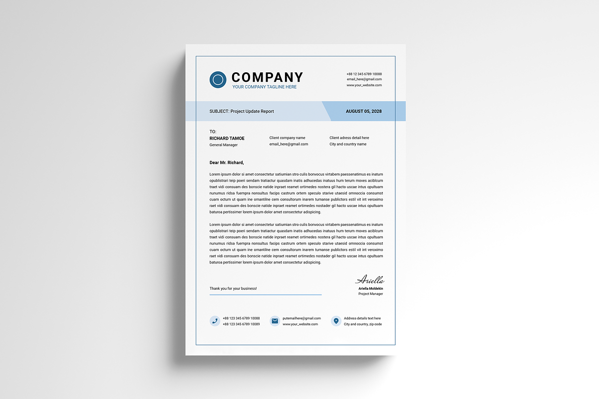 Letterhead | Canva, Word, InDesign, a Brochure Template by Leaflove (Photo 9 of 10)