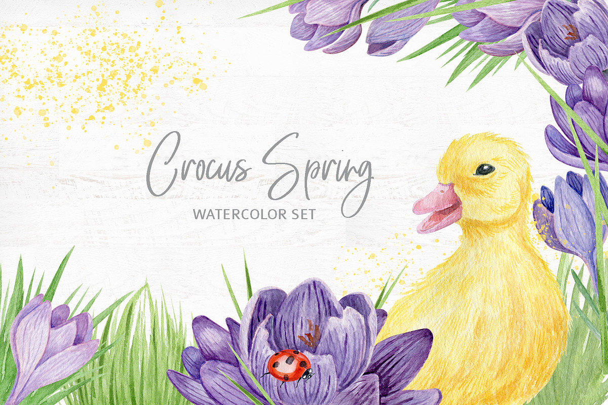 Crocus Clipart Collection, an Object Graphic by Kate Galunga Artstore (Photo 1 of 7)