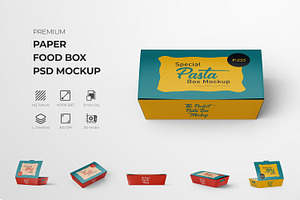 Pasta Box Packaging Mockup