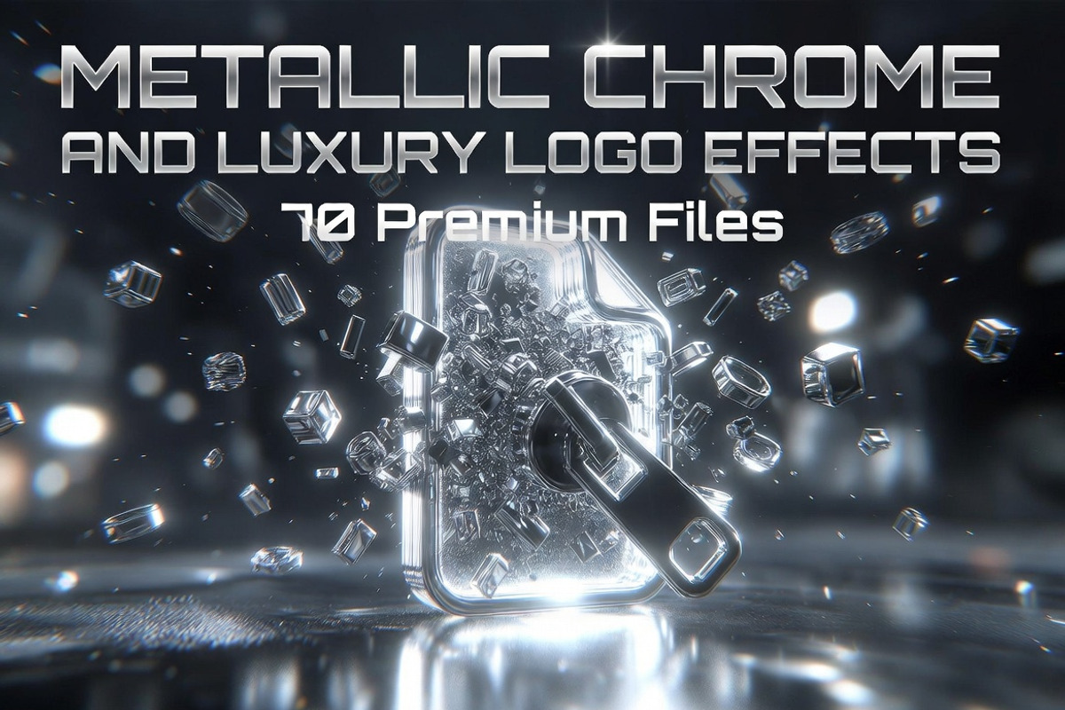Chrome Metallic Luxury Logo FX Pack, an Object Graphic by Dreamanart (Photo 2 of 3)