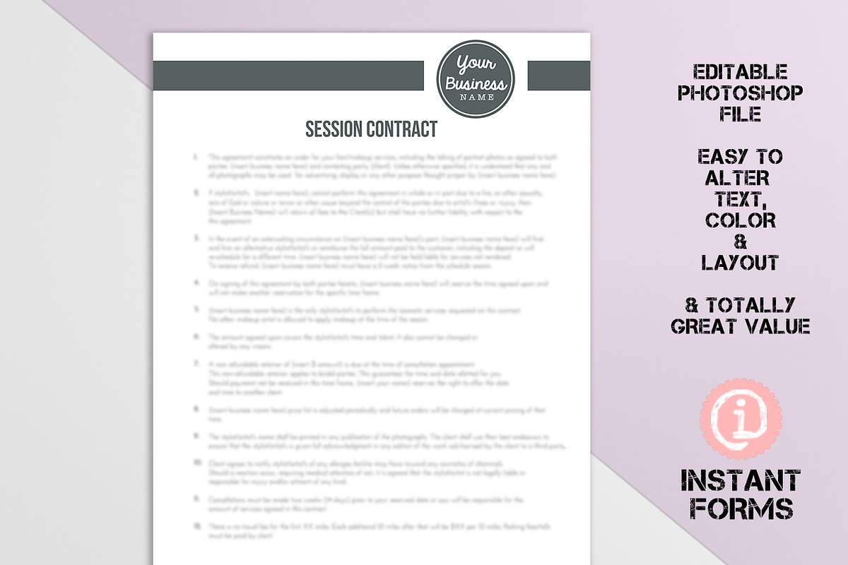 Makeup Artist and Hair Stylist Forms, a Stationery Template by InstantForms (Photo 2 of 3)