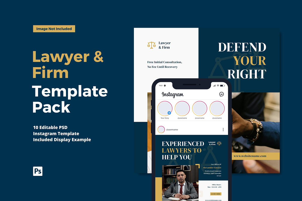 Lawyer & Firm Instagram Post, a Social Media Template by CavenArt (Photo 1 of 5)