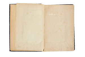 Open old book