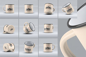 Enamel Mug Mock-Up, a Cups & Container Mockup by DesignRushMarket
