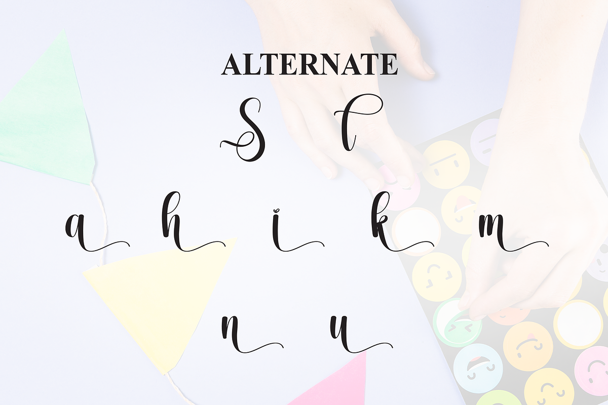 Stickers | Script Font, a Handwritten Font by Scratchones (Photo 8 of 9)
