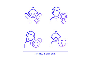 People pixel perfect gradient linear, an Icon by IMG Visuals