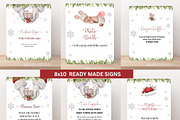 Christmas Theme Baby Shower Bundle, an Invitation Template by Stellalunarts (Thumbnail 5 of 9)