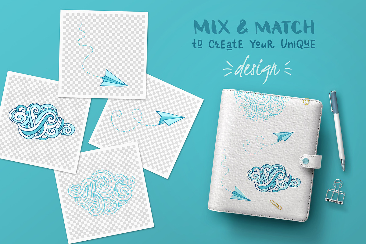 Sky. Graphics-letterings-patterns., an Illustration by MaljukArt (Photo 14 of 20)