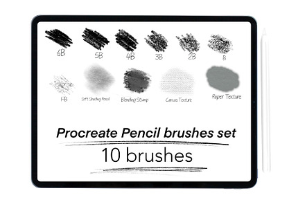 Procreate sketching pencil brushes