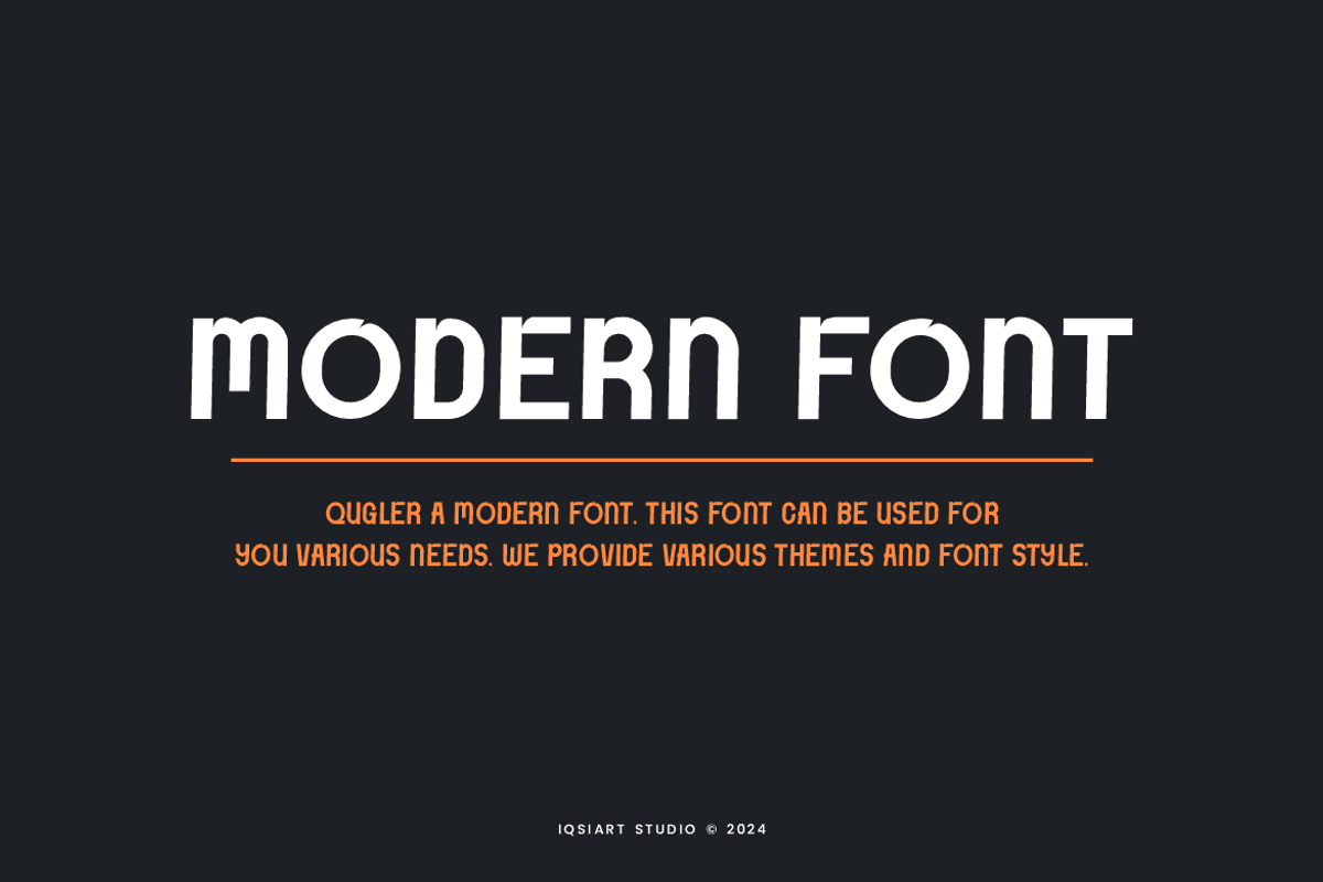 Qugler - Minimal Sans Font, a Sans Serif Font by Iqsiart Studio (Photo 2 of 6)