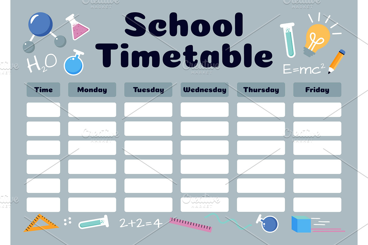 School Timetable for Science Lovers