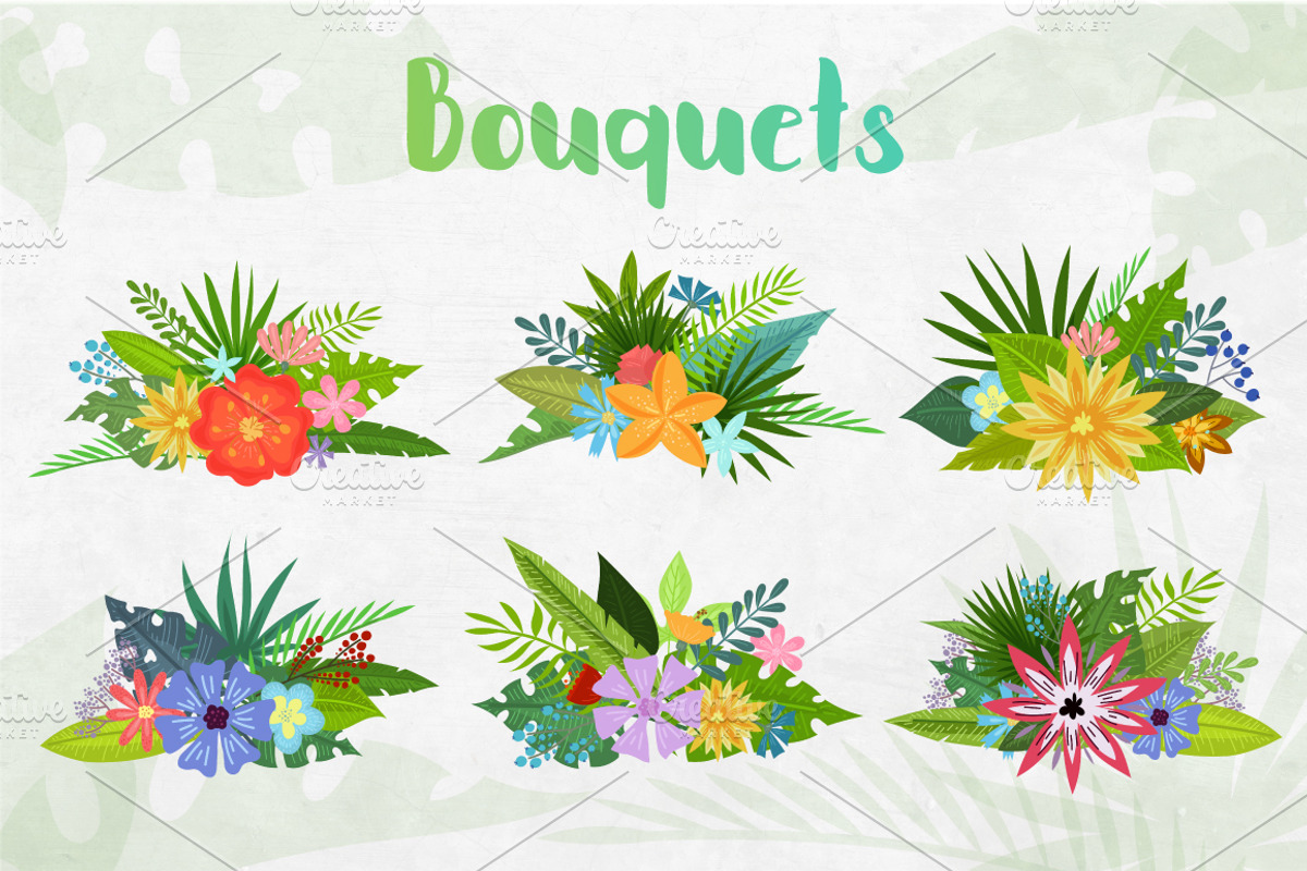 Tropical Summer - clipart collection, an Object Graphic by DruZhi Art (Photo 5 of 7)