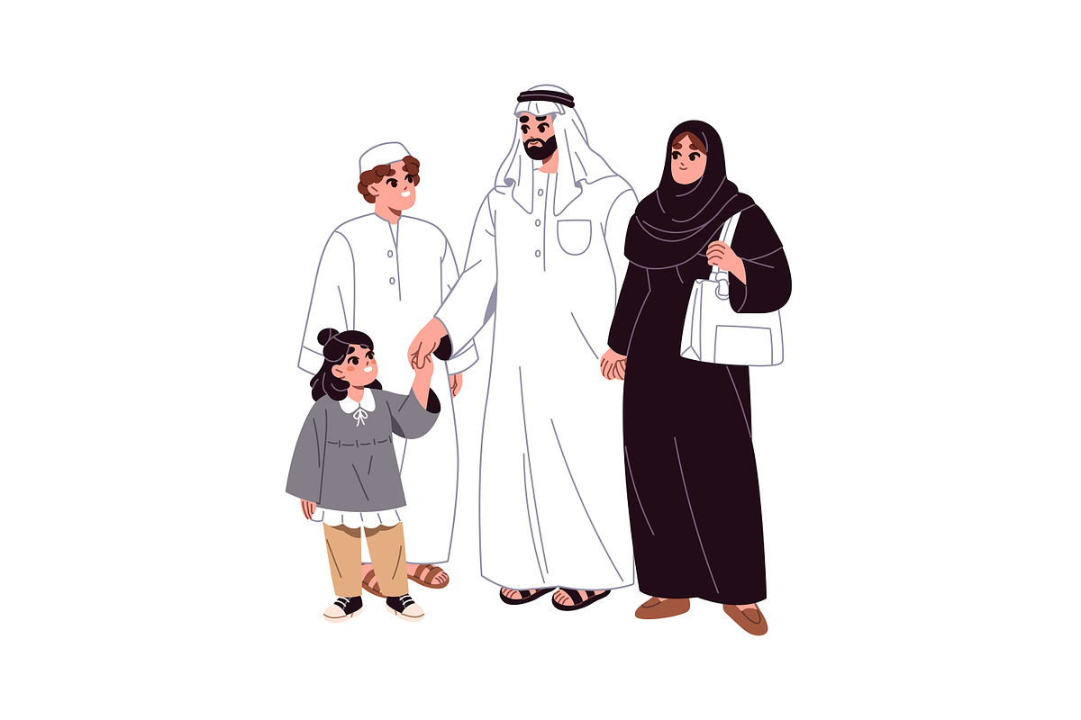 Families of different nationalities, a Person Illustration by PaperTrident (Photo 4 of 9)