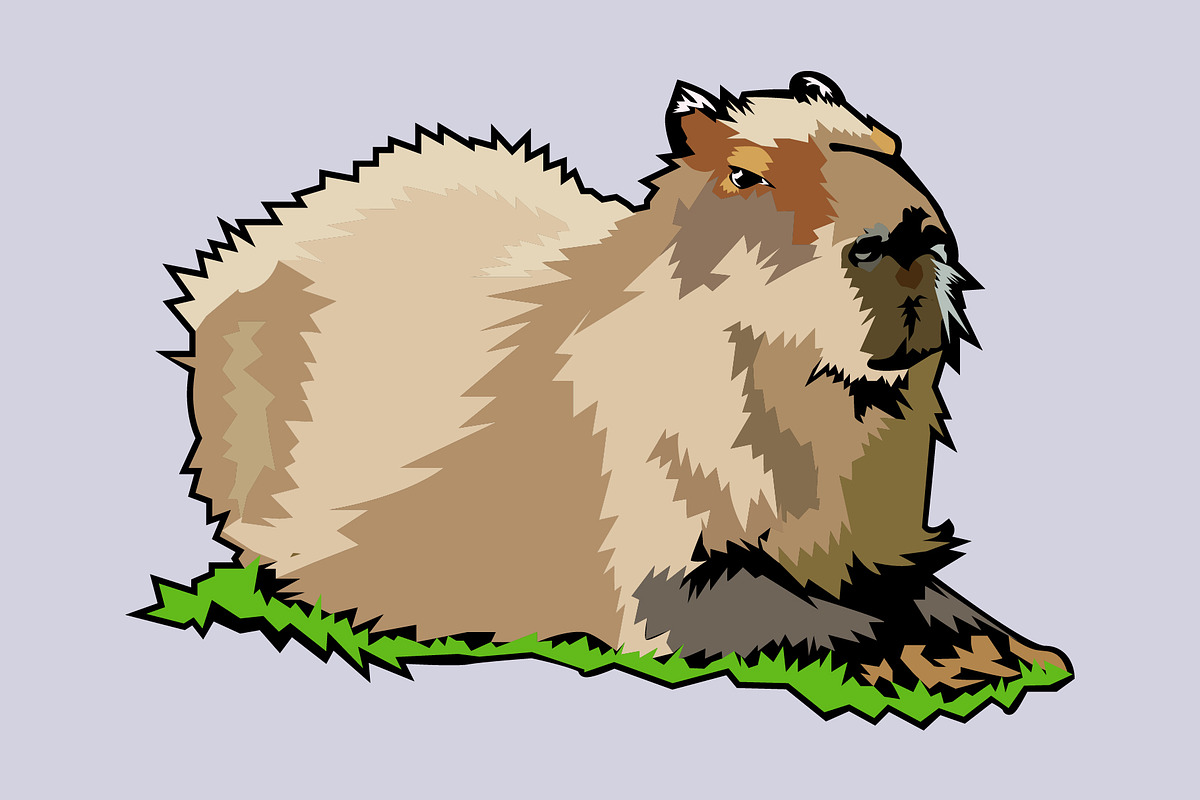 Capybara illustration, an Animal Illustration by Sumberpangan (Photo 1 of 3)