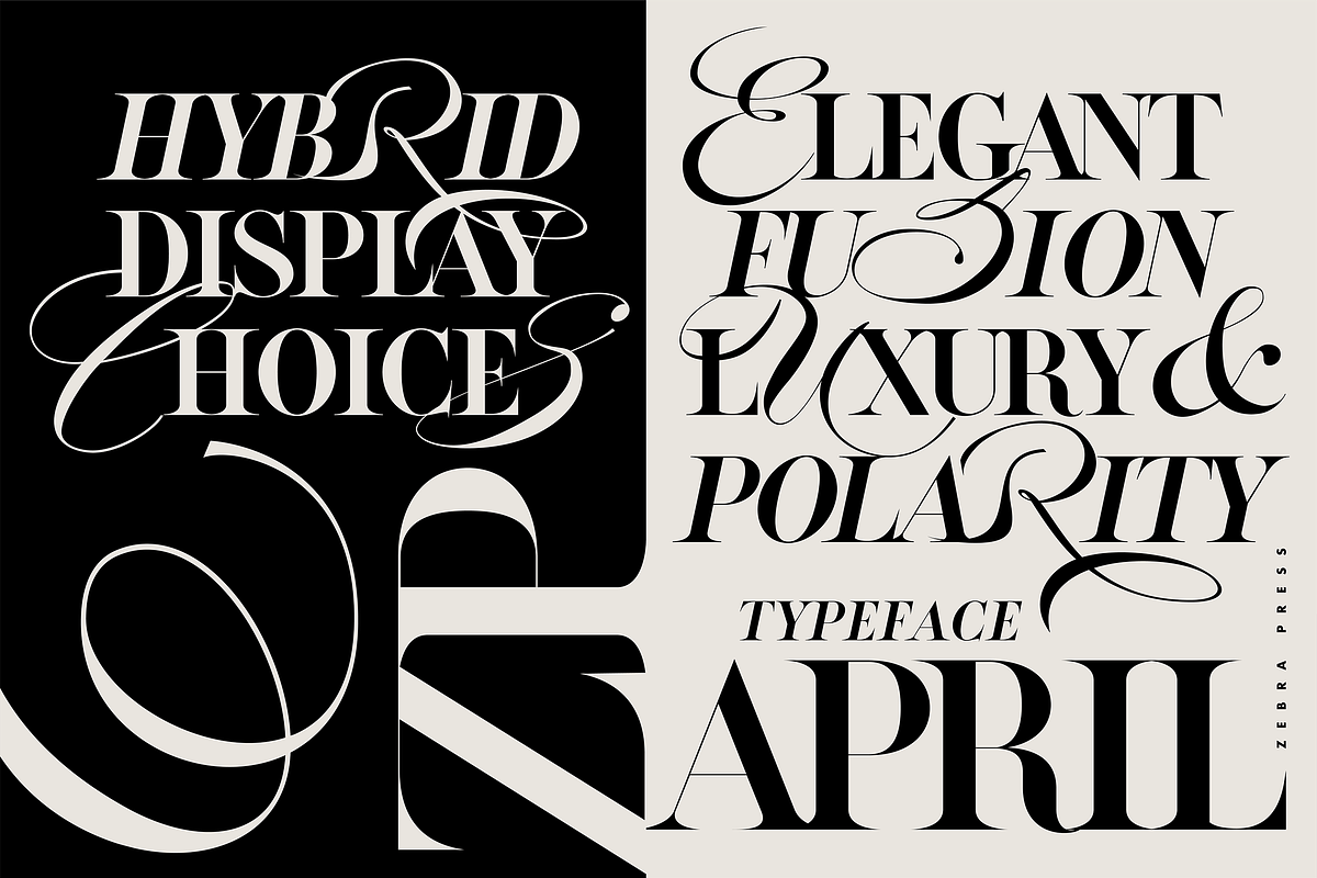 ZP APRIL - Luxury Hybrid Font, a Script Font by Zebra Press (Photo 11 of 13)