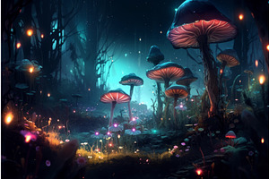 Fairy Forest Glowing Tale. Generate