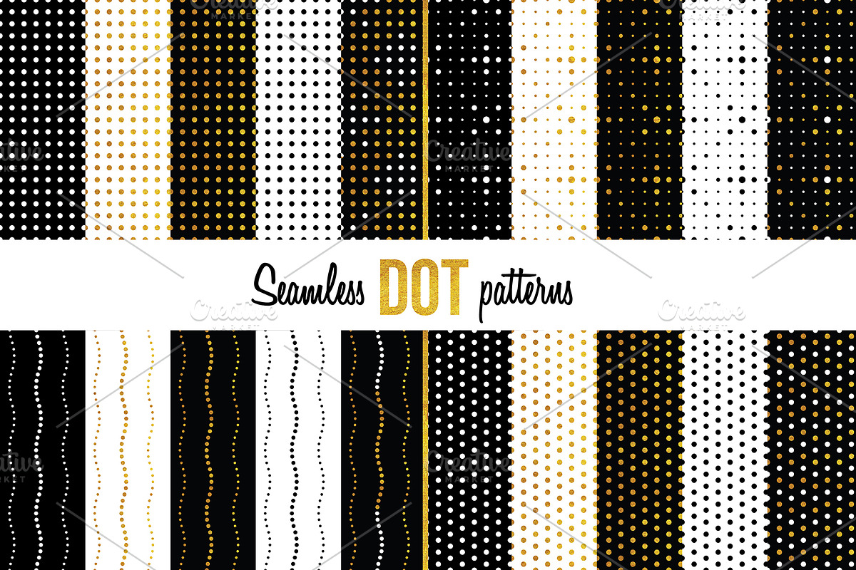 100 Seamless dot patterns, a Pattern Graphic by The Odd Seed (Photo 4 of 6)