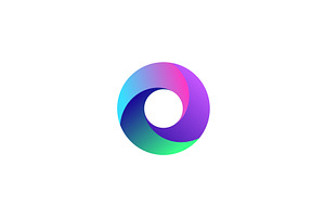 Abstract Bright Gradient Circle