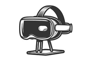 Virtual Reality Headset Technology, a Technology Illustration by AlexArt
