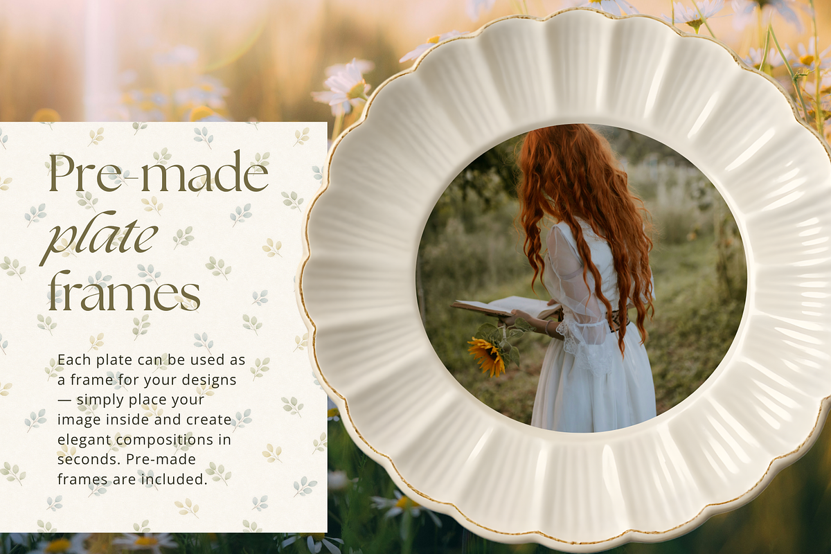 Porcelain Plates Frames Collage Kit, an Object Graphic by foxsong (Photo 3 of 6)