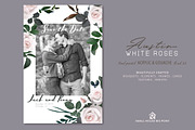 White Austin Roses - Floral Set, a Graphic by SmallHouseBigPony (Thumbnail 4 of 6)