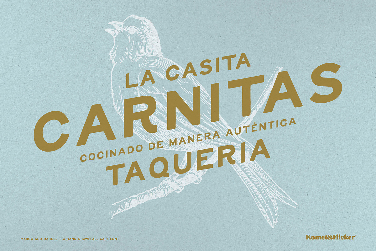 Margo and Marcel - A Hand-Drawn Font, a Sans Serif Font by Komet & Flicker (Photo 13 of 15)