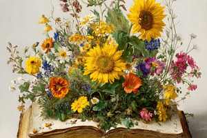 Wildflowers blooming from an antique, a Photo by Pixeness Studio