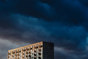 Old building against cloudy sky featuring building, sky, and old